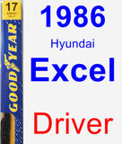 Driver Wiper Blade for 1986 Hyundai Excel - Premium