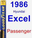 Passenger Wiper Blade for 1986 Hyundai Excel - Premium