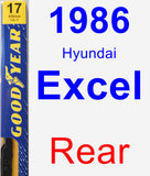 Rear Wiper Blade for 1986 Hyundai Excel - Premium