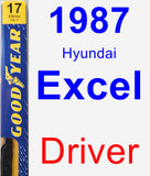 Driver Wiper Blade for 1987 Hyundai Excel - Premium