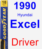 Driver Wiper Blade for 1990 Hyundai Excel - Premium