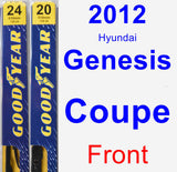 Front Wiper Blade Pack for 2012 Hyundai Genesis Coupe - Premium