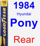 Rear Wiper Blade for 1984 Hyundai Pony - Premium