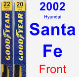 Front Wiper Blade Pack for 2002 Hyundai Santa Fe - Premium