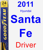 Driver Wiper Blade for 2011 Hyundai Santa Fe - Premium