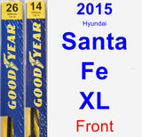 Front Wiper Blade Pack for 2015 Hyundai Santa Fe XL - Premium