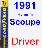 Driver Wiper Blade for 1991 Hyundai Scoupe - Premium