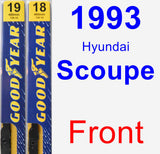 Front Wiper Blade Pack for 1993 Hyundai Scoupe - Premium