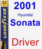 Driver Wiper Blade for 2001 Hyundai Sonata - Premium