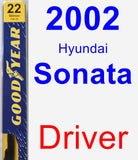 Driver Wiper Blade for 2002 Hyundai Sonata - Premium