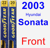 Front Wiper Blade Pack for 2003 Hyundai Sonata - Premium