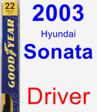 Driver Wiper Blade for 2003 Hyundai Sonata - Premium