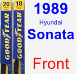 Front Wiper Blade Pack for 1989 Hyundai Sonata - Premium