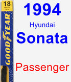 Passenger Wiper Blade for 1994 Hyundai Sonata - Premium