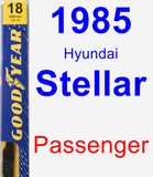 Passenger Wiper Blade for 1985 Hyundai Stellar - Premium