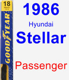 Passenger Wiper Blade for 1986 Hyundai Stellar - Premium