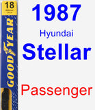 Passenger Wiper Blade for 1987 Hyundai Stellar - Premium