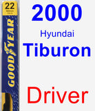 Driver Wiper Blade for 2000 Hyundai Tiburon - Premium