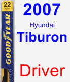 Driver Wiper Blade for 2007 Hyundai Tiburon - Premium