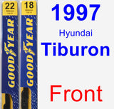 Front Wiper Blade Pack for 1997 Hyundai Tiburon - Premium