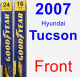 Front Wiper Blade Pack for 2007 Hyundai Tucson - Premium