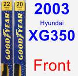 Front Wiper Blade Pack for 2003 Hyundai XG350 - Premium