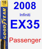 Passenger Wiper Blade for 2008 Infiniti EX35 - Premium