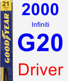 Driver Wiper Blade for 2000 Infiniti G20 - Premium