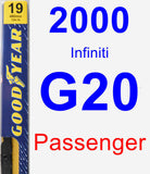 Passenger Wiper Blade for 2000 Infiniti G20 - Premium