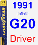 Driver Wiper Blade for 1991 Infiniti G20 - Premium