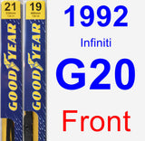 Front Wiper Blade Pack for 1992 Infiniti G20 - Premium