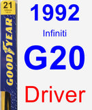 Driver Wiper Blade for 1992 Infiniti G20 - Premium