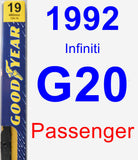 Passenger Wiper Blade for 1992 Infiniti G20 - Premium