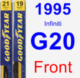 Front Wiper Blade Pack for 1995 Infiniti G20 - Premium