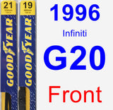 Front Wiper Blade Pack for 1996 Infiniti G20 - Premium