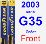 Front Wiper Blade Pack for 2003 Infiniti G35 - Premium