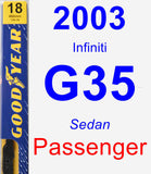 Passenger Wiper Blade for 2003 Infiniti G35 - Premium