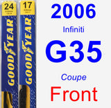 Front Wiper Blade Pack for 2006 Infiniti G35 - Premium