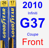 Front Wiper Blade Pack for 2010 Infiniti G37 - Premium