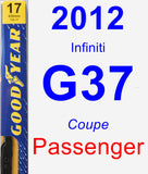 Passenger Wiper Blade for 2012 Infiniti G37 - Premium