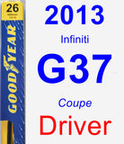 Driver Wiper Blade for 2013 Infiniti G37 - Premium