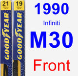 Front Wiper Blade Pack for 1990 Infiniti M30 - Premium