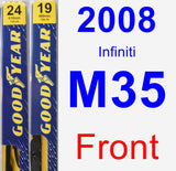 Front Wiper Blade Pack for 2008 Infiniti M35 - Premium