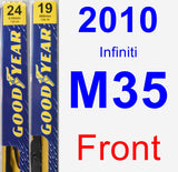 Front Wiper Blade Pack for 2010 Infiniti M35 - Premium