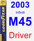 Driver Wiper Blade for 2003 Infiniti M45 - Premium