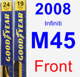 Front Wiper Blade Pack for 2008 Infiniti M45 - Premium