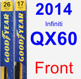 Front Wiper Blade Pack for 2014 Infiniti QX60 - Premium