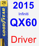 Driver Wiper Blade for 2015 Infiniti QX60 - Premium