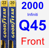 Front Wiper Blade Pack for 2000 Infiniti Q45 - Premium