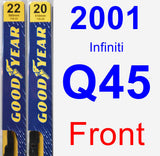 Front Wiper Blade Pack for 2001 Infiniti Q45 - Premium